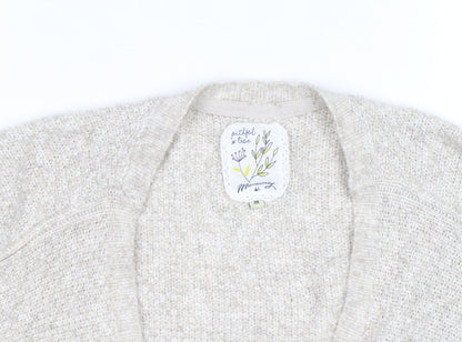Marks and Spencer Women’s Beige Wool Blend Relaxed Fit Knit Cardigan M