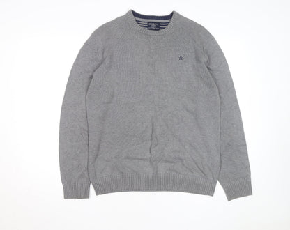 Hackett Men’s Grey Cotton Crew Neck Jumper Size L
