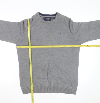 Hackett Men’s Grey Cotton Crew Neck Jumper Size L