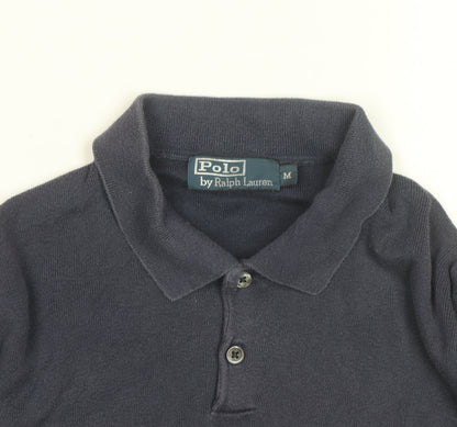 Ralph Lauren Men's Blue Long Sleeve Cotton Polo Shirt M