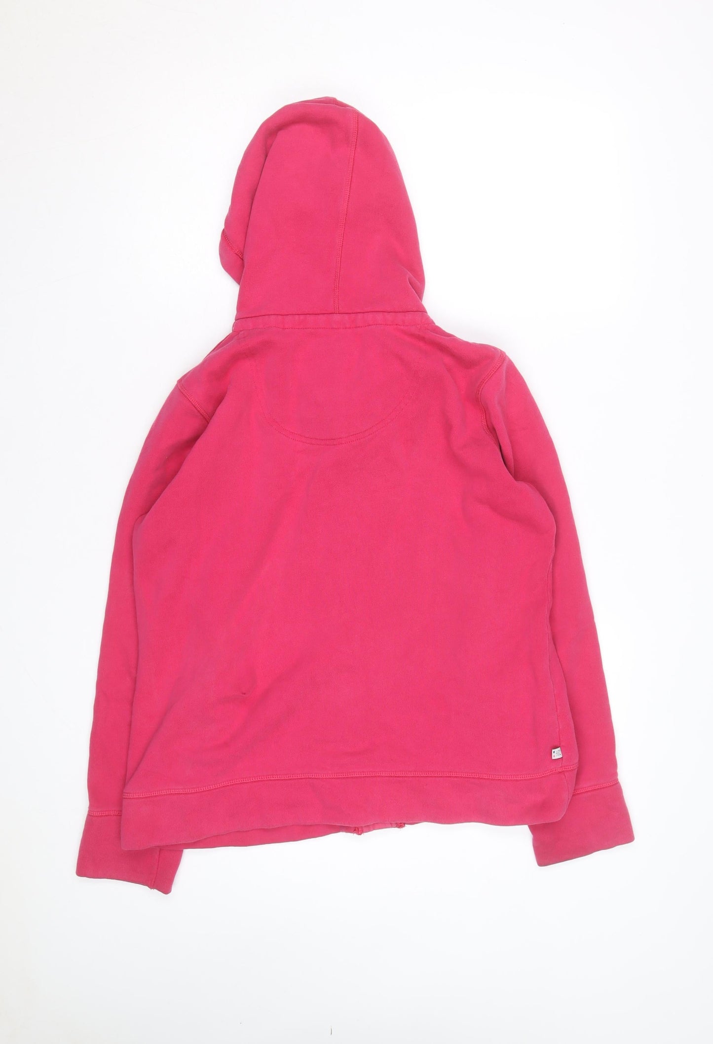 Crew Clothing Co Womens Pink Button Hoodie Size 14 Cotton Casual