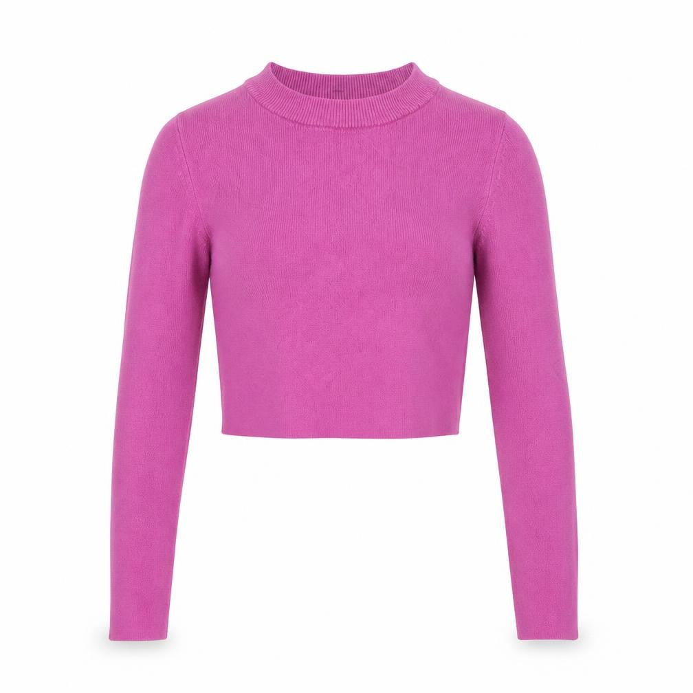 Pull & Bear Women’s Pink Mock Neck Slim Fit Knit Jumper Size 8