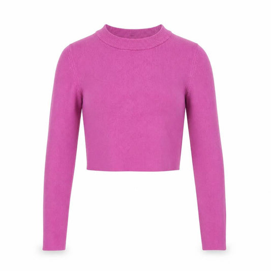 Pull & Bear Women’s Pink Mock Neck Slim Fit Knit Jumper Size 8