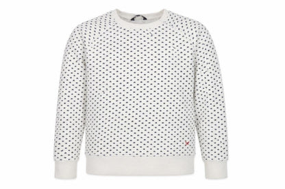 Crew Clothing Men’s White Star Print Pullover Sweatshirt L