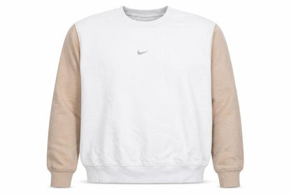 Nike Men's Beige Pullover Sweatshirt Size M Crew Neck Fleece