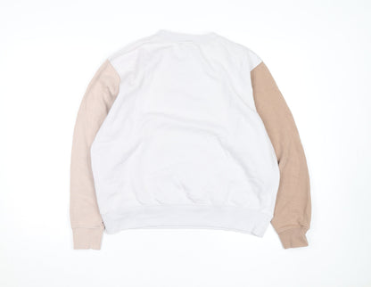 Nike Men's Beige Pullover Sweatshirt Size M Crew Neck Fleece
