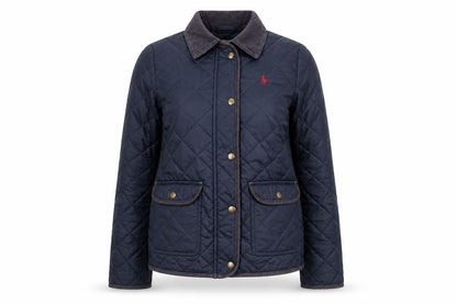 Jack Wills Women's Blue Quilted Jacket UK 8 Classic Short Coat