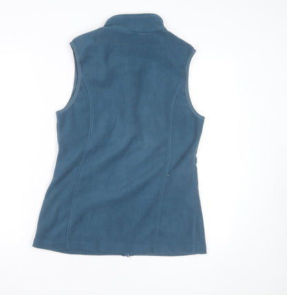 33,000ft Women's Blue Fleece Waistcoat UK 10 Sleeveless Zip Front