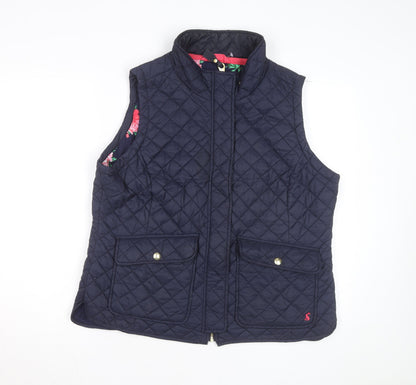 Joules Women's Blue Quilted Waistcoat Gilet Size 18 Lightweight