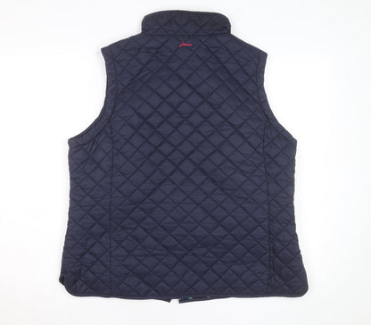 Joules Women's Blue Quilted Waistcoat Gilet Size 18 Lightweight