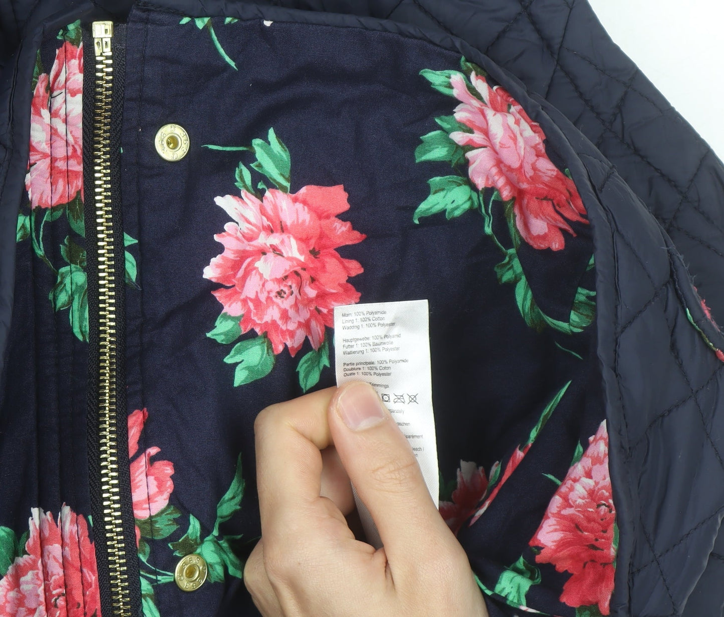 Joules Women's Blue Quilted Waistcoat Gilet Size 18 Lightweight