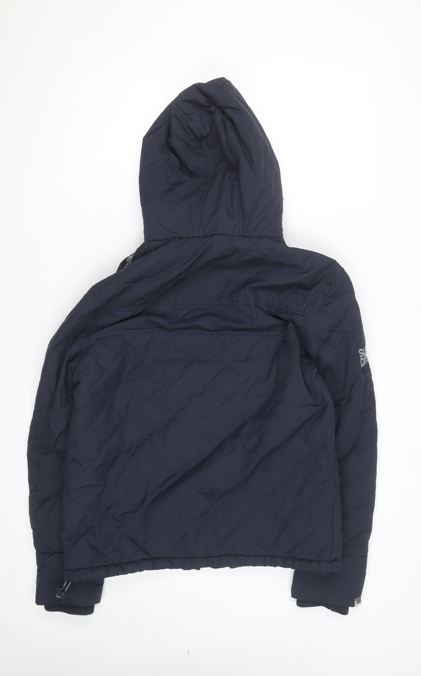 Superdry Men's Blue Hooded Windbreaker Jacket Size M