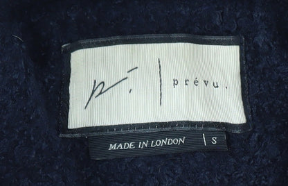 Prèvu Men’s Blue Wool Bomber Jacket Size S Zip Up Casual