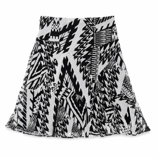 Marks and Spencer Women’s Black A-Line Geometric Chiffon Skirt Size 18
