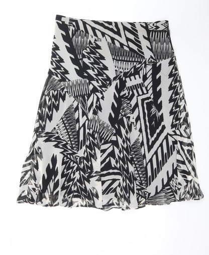 Marks and Spencer Women’s Black A-Line Geometric Chiffon Skirt Size 18