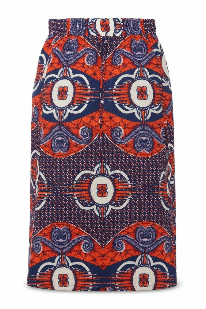 Next Womens Multicoloured A-Line Midi Skirt Size 14 Viscose
