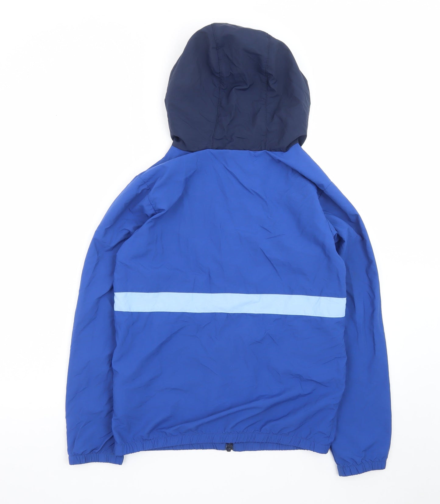 Columbia Boys Blue Windbreaker Hooded Lightweight Jacket L 14-15 Years