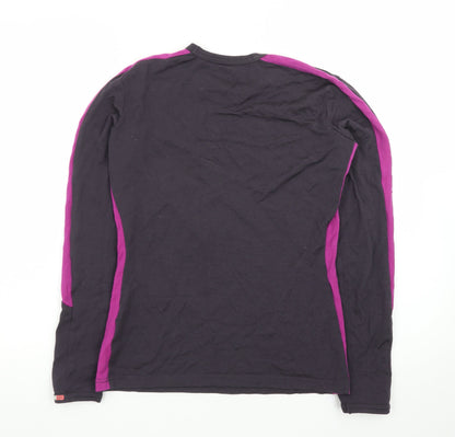 Icebreaker Women’s Black Merino Wool Long Sleeve Thermal Top Size S