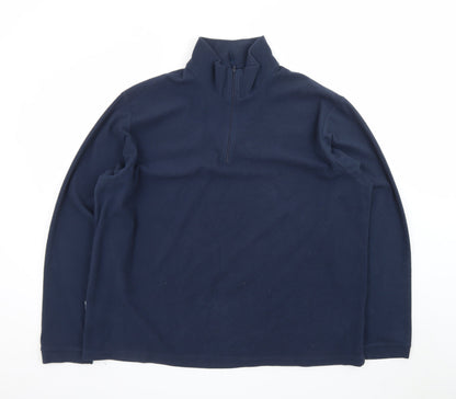 Outdoor Essentials Men's Blue 2XL Fleece 1/4 Zip Pullover Sweatshirt