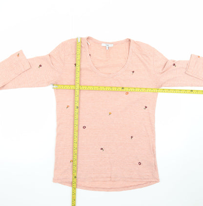 Next Women’s Pink Floral Striped Long Sleeve T-Shirt Size 8
