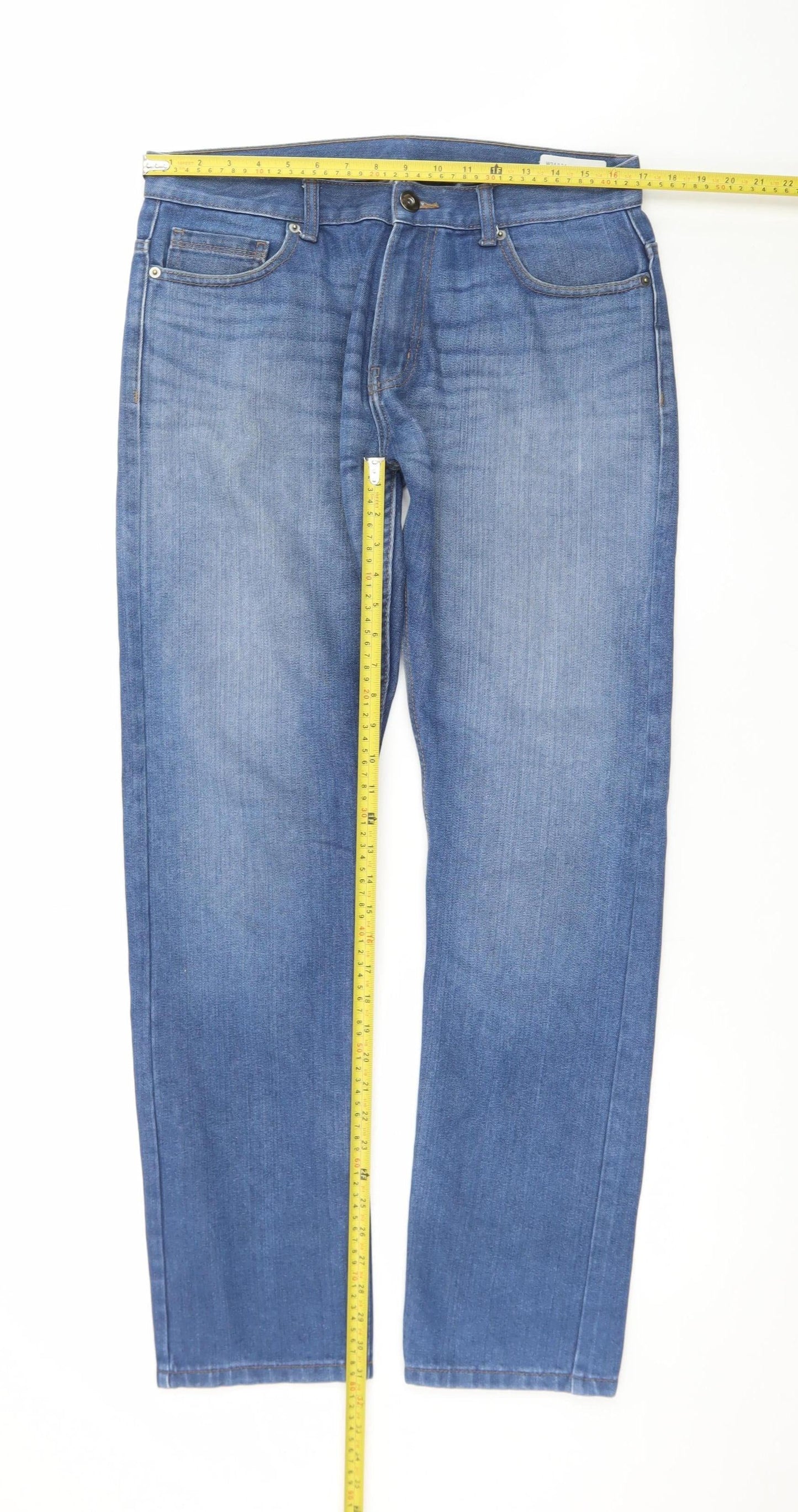 Denim Co. Men's Blue Straight Leg Jeans W34 L34