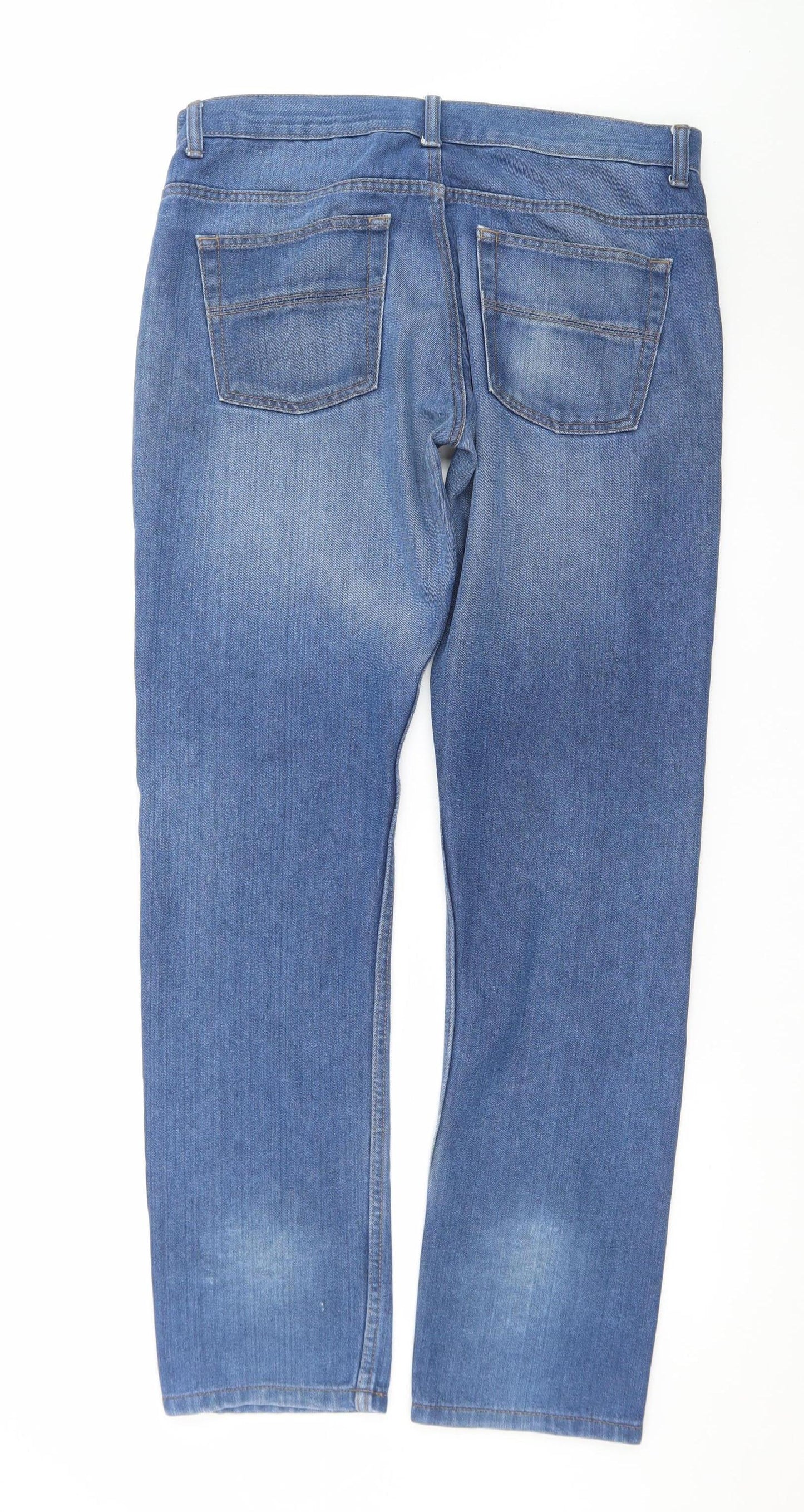 Denim Co. Men's Blue Straight Leg Jeans W34 L34