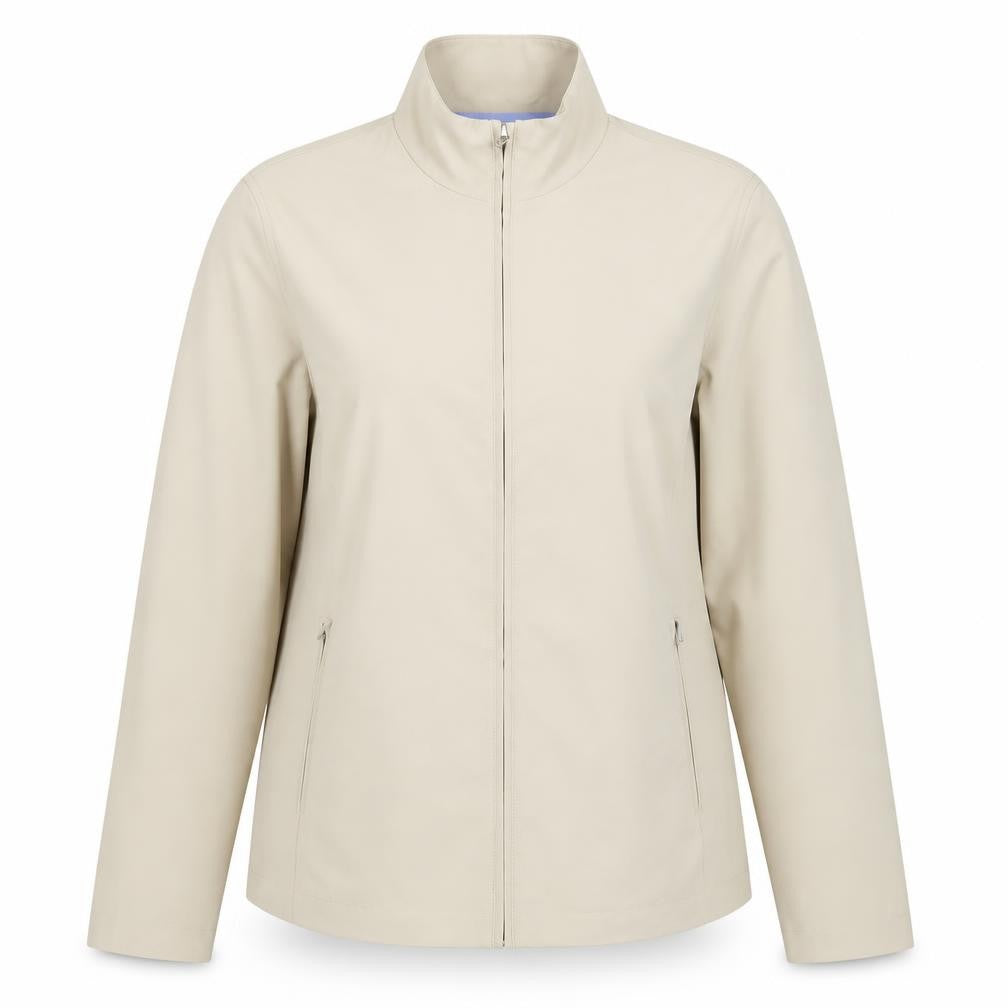 Maine New England Women’s Beige Full Zip Softshell Jacket Size 12