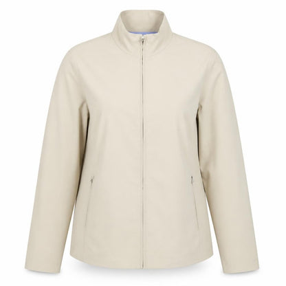 Maine New England Women’s Beige Full Zip Softshell Jacket Size 12