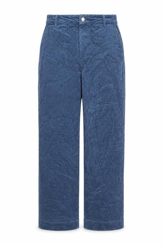 The Jogg Concept Men's Blue Corduroy Trousers Size S Regular Fit
