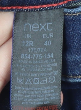 Next Women's Blue Skinny Jeans Size 12 Regular Stretch Denim