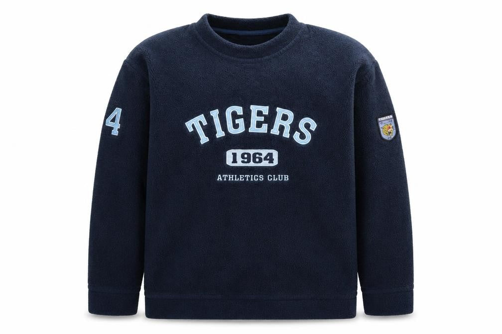 G:Sixtufour Men's Blue M Fleece Pullover Sweatshirt 1964 Athletics Logo