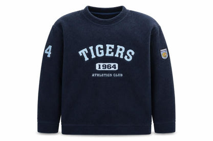 G:Sixtufour Men's Blue M Fleece Pullover Sweatshirt 1964 Athletics Logo