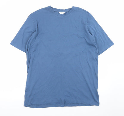 Cotton Traders Men's Steel Blue 2XL Crew Neck Short Sleeve T-Shirt