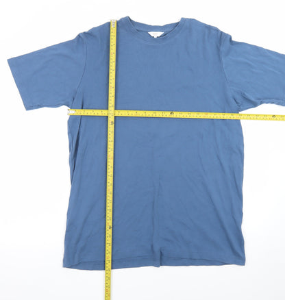 Cotton Traders Men's Steel Blue 2XL Crew Neck Short Sleeve T-Shirt