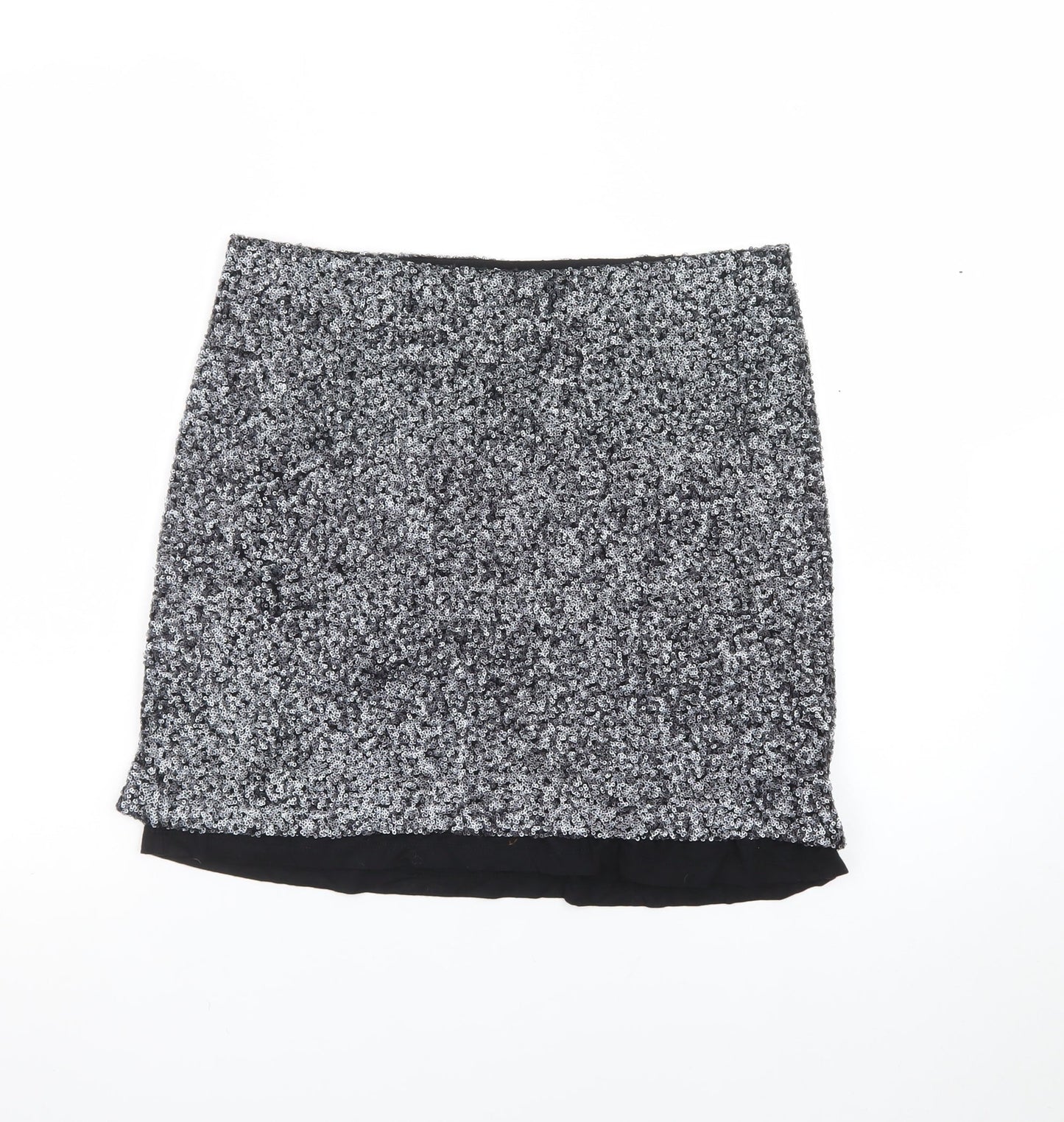 Sandwich Women Silver Sequin Short Pencil Skirt Size S