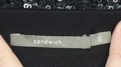 Sandwich Women Silver Sequin Short Pencil Skirt Size S