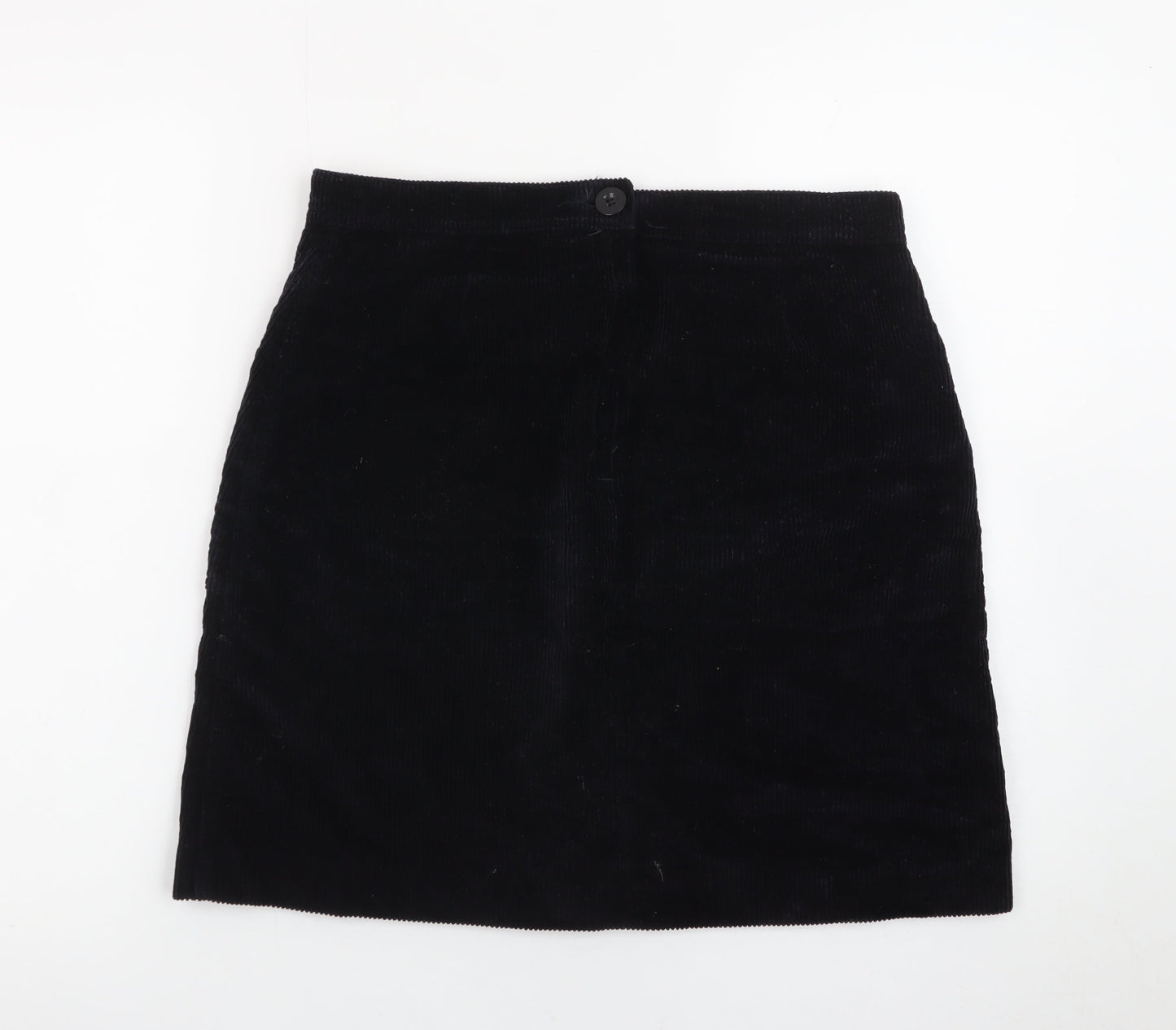 Jigsaw Women's Black Corduroy Pencil Skirt UK 10 Lined Classic
