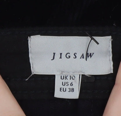 Jigsaw Women's Black Corduroy Pencil Skirt UK 10 Lined Classic