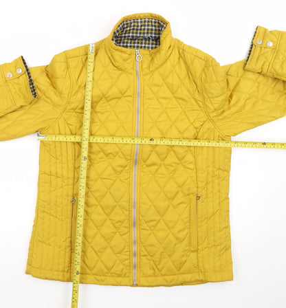 Regatta Womens Yellow Quilted Mid-Length Outdoor Jacket UK 16