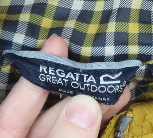 Regatta Womens Yellow Quilted Mid-Length Outdoor Jacket UK 16