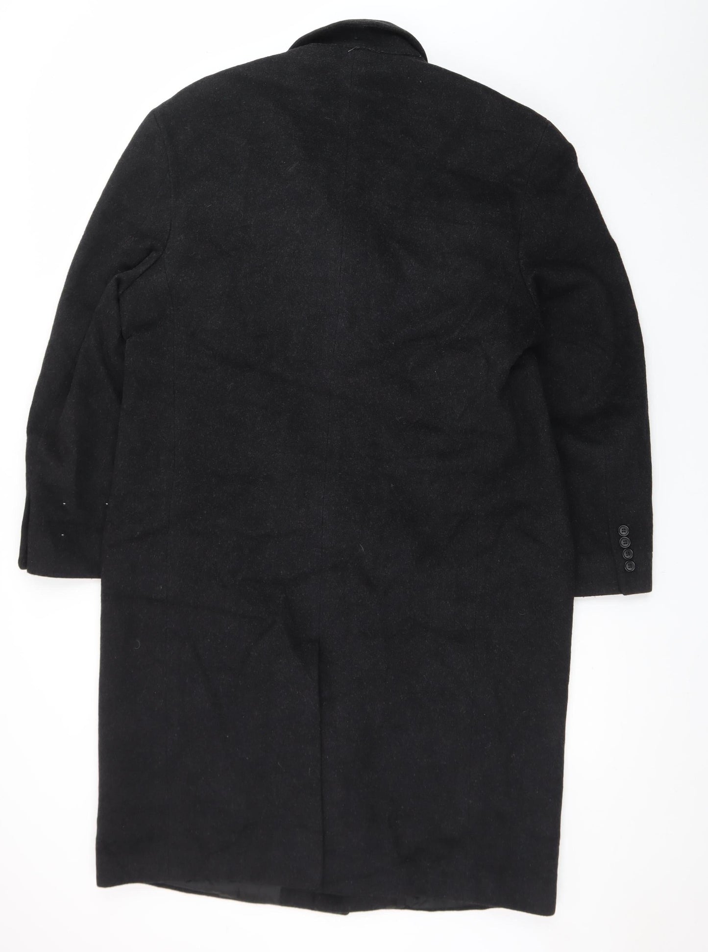 Alfani Men's Black Wool Overcoat 42R Classic Formal Long Coat