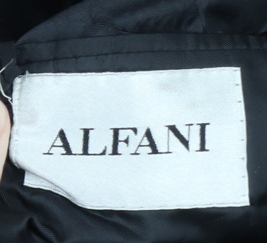 Alfani Men's Black Wool Overcoat 42R Classic Formal Long Coat