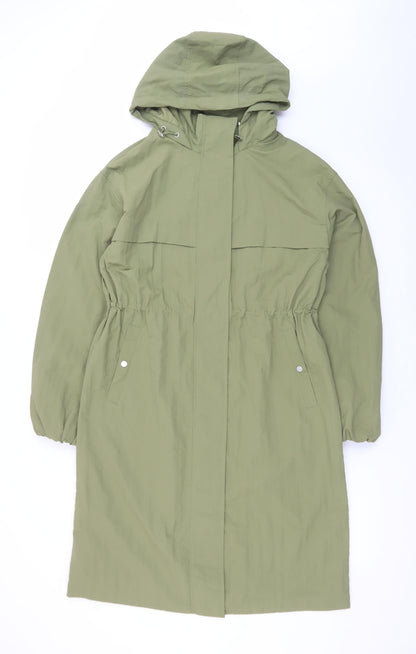 Marks and Spencer Women’s Green XS Parka Coat Hooded Shower Resistant