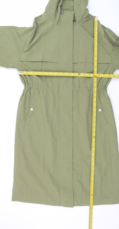 Marks and Spencer Women’s Green XS Parka Coat Hooded Shower Resistant