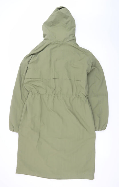 Marks and Spencer Women’s Green XS Parka Coat Hooded Shower Resistant