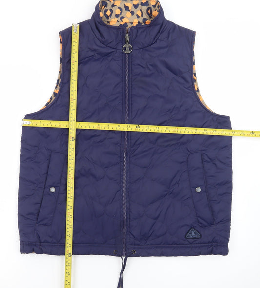 Barbour Womens Blue Quilted Waistcoat Size 14 Outdoor Gilet