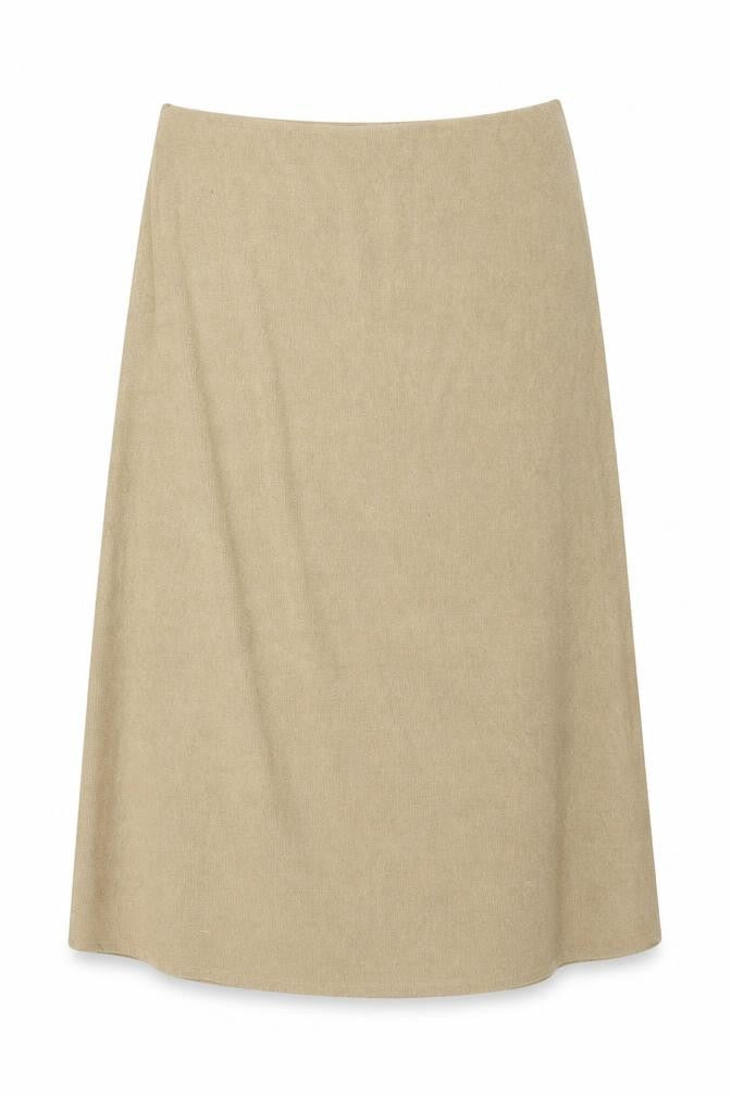 Marks and Spencer Women's Beige A-Line Cashmere Knit Midi Skirt Size 20