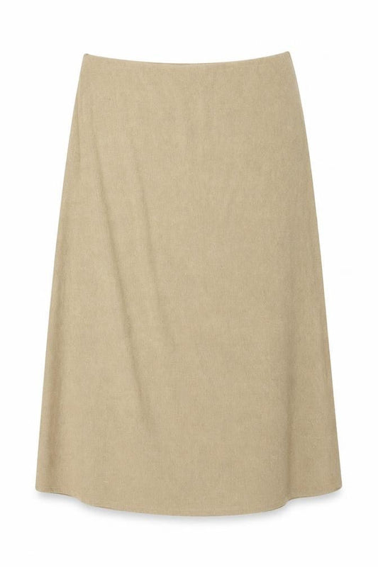Marks and Spencer Women's Beige A-Line Cashmere Knit Midi Skirt Size 20