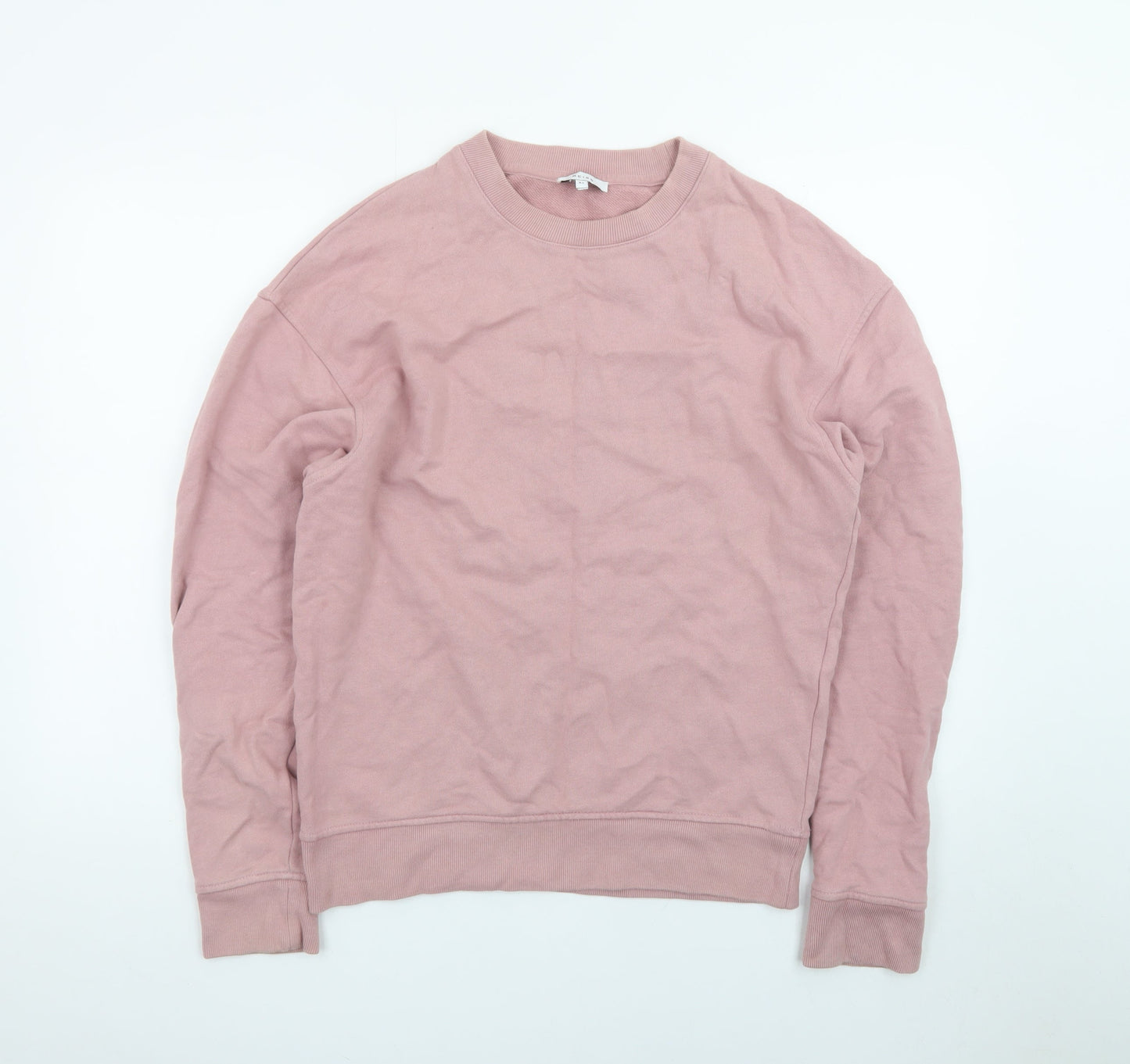 Reiss Men's Pink Cotton Crew Neck Pullover Sweatshirt XS