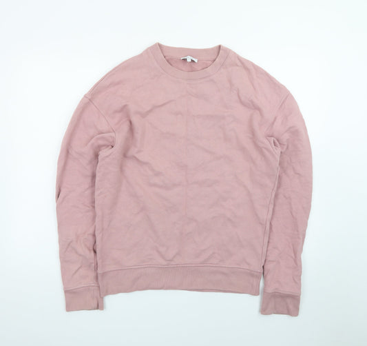 Reiss Men's Pink Cotton Crew Neck Pullover Sweatshirt XS